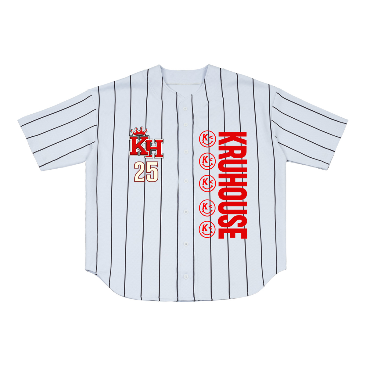 KruHouse Pinstripe Baseball Jersey