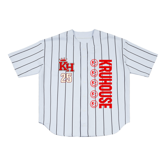 KruHouse Pinstripe Baseball Jersey